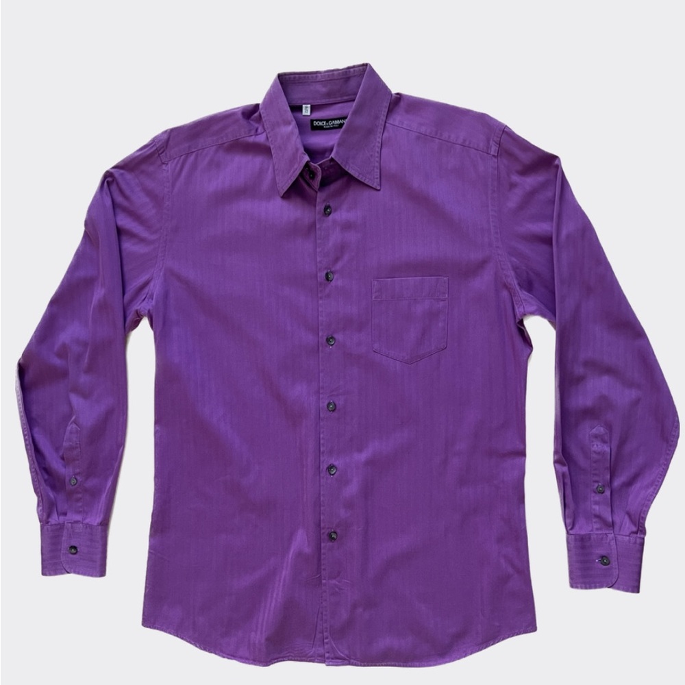 Dolce & Gabbana Purple Longsleeve Dress Shirt